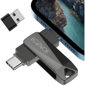 Clé USB 128Go pour iPhone/iPad/Android Smartphone/Ordinateur Portable/PC,Clé USB Stick de Stockage Externe pour Plus de Photos et Vidéos sans Application. - Neuf