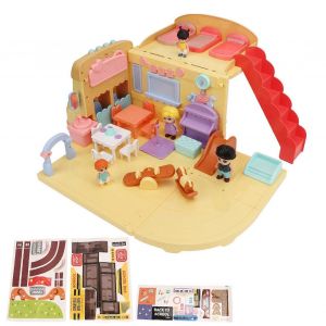 School Bus Toy Sliding Transform Music Storage School Bus Toy Set For Children Kids - Neuf