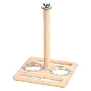 Gobelets D'alimentation D'oiseau En Bois Pour Mangeoire De Perroquet Suspendue En Cage - Neuf