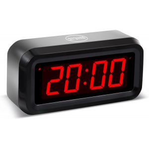 ERYI-Réveil Numérique,Réveil Matin Réveil À Pile 3 Niveaux De Luminosité Réglable, 12/24 Heures, Sieste, Grand Écran Led De 1,2 Pouces À Côté De L'Horloge De La Chambre - Neuf