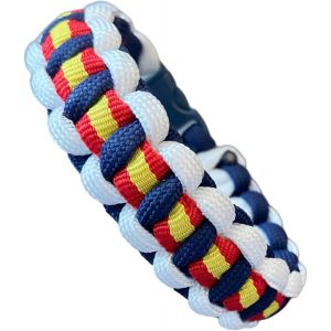 Eryi-Bracelet Drapeau De L'espagne Pour Homme Et Femme. Bracelet En Corde Tressée. Bracelet En Cuir Et Tissu Espagnol Avec Fermoir. - Neuf