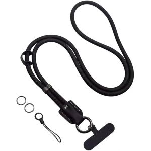 Kal-Cordon Telephone Portable Élégant Dragonne Téléphone Portable Pratique Lanière Téléphone Portable Confortable Pour Femmes Hommes (Noir) - Neuf