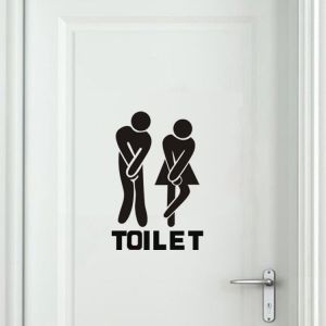 Grands autocollants! Drôle et amusant, toilettes autocollant - Non-vulgaire HD vinyle autocollant - Personnalisez votre intérieur! - Personnalisez vos portes, les murs, les toilettes, la cuvette. - Neuf