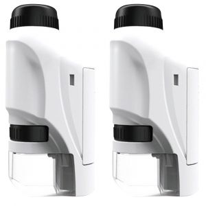 Kit de 2 microscopes de poche pour enfants, grossissement 60X-120X, avec lumi&egrave;re LED pour l'exploration scientifique - Neuf