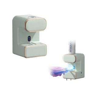 Distributeur automatique de dentifrice avec porte-brosse &agrave; dents et st&eacute;rilisateur - Neuf