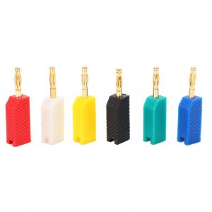 XYONG Fiche banane U32 4 mm sans soudure, connecteurs mini-banane empilables, rouge, noir, jaune, vert, bleu, blanc - Neuf