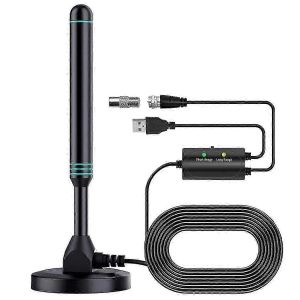 Antenne TV numérique haute définition colonne Amplificateur universel intérieur et extérieur avec interrupteur Antenne TV UHF réglable - Neuf