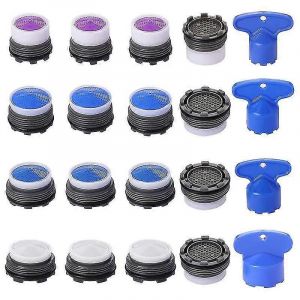 20Pcs Aérateurs de robinet,M16.5 .5 M21.5 M24 Robinet Cache Aérateur Limiteur de débit d'économie d'eau avec Ke - Neuf