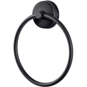 Porte Serviettes Douche Ventouse Salle De Bain Anneau Porte-Serviettes Noir Inox Support Serviette Ventouse Sans Percage Charge 5Kg Porte Torchon Rond Cuisine Accroche Serviette Ve[POU8808440] - Neuf