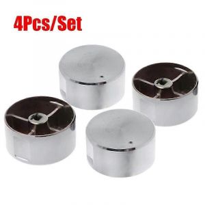4PCS Interrupteur à bouton de cuisinière à gaz en métal Accessoires de brûleur de cuisinière à gaz Pièces de cuisine Commutateur rotatif de remplacement Boutons ronds - Neuf