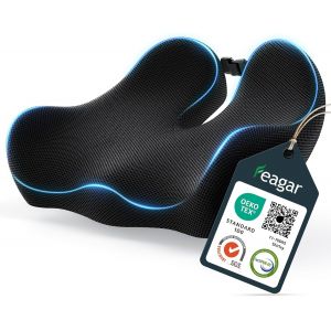 Ulteronixshop-Coussin Coccyx en Mousse &agrave; M&eacute;moire : Version Am&eacute;lior&eacute;e, Coussin Chaise Bureau, Coussin Ergonomique Assise, Am&eacute;liorer la Posture en S'Asseyant et Soulager la Pression sur Le Coccyx - Neuf