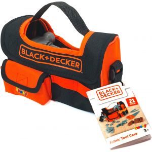 ERYI-- Black+Decker - Caisse À Outils Tissu - Jouet Bricolage Enfant - 4 Outils Et Accessoires Divers - A Partir De 3 Ans - Neuf