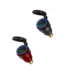 (A) Adaptateur Allume-Cigare Usb Pour Moto Bmw, 2 Pi&egrave;ces - Double Prise Usb - 12 V Pd 3.0 Et Qc 3.0 - Pour Moto Bmw - Neuf