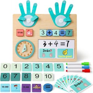 JGD-Apprendre a Compter et Le Temps, Montessori Jouets en Bois, Jeux Educatif Math&eacute;matiques Jouet d'Activit&eacute; et de D&eacute;veloppement Cadeau pour Enfants Garcon Fille 3 4 5 6 Ans - Neuf