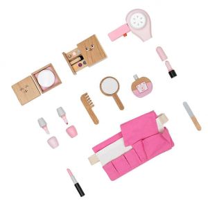 1 Jeu De Simulation De Cosm&eacute;tique De Sac De Filles Prop Faire Pour La Simulation Des Cosm&eacute;tiques &Eacute;ducatif En Bois - Neuf