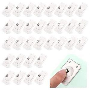 32PCS Auto-Adhésif Roues pivotantes À 360 Degrés de l'Adhésif à Billes Roulettes, Appareil de Roues, Roulettes à Profil Bas, en Roulant des Pieds pour les Appareils - Neuf