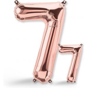 Ballon Decoration Anniversaire 7 Ans - Lot De 2 -Ballons Numéro 7 En Or Rose - Deco Anniversaire 7 Ans Fille Ou Garcon - Gonflables À L'Hélium - Pour Une Célébration Éblouissante - Neuf