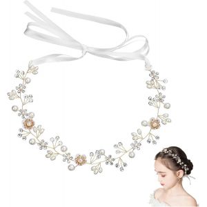 Kalvd-Couronne Pour La Premi&egrave;re Communion Fleurs Couronne Fleur Cheveux Enfant R&eacute;glable Serre Tete Mariage Communion Fille Diad&egrave;me Pour Festivals Communions Voyages F&ecirc;tes Mariages - Neuf