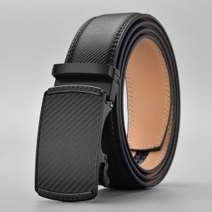 Ceinture Homme, Ceinture En Cuir Pour Homme, Réglable À La Ceinture Boucle Automatique 3,5 Cm * 130 Cm (Boîte Incluse), Ceinture En Cuir D'affaires, Vacances, Cadeaux Homme, Idee Cadeau - Neuf