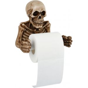 meimie-Porte-Papier Toilette Mural En Résine Motif Tête De Mort - Décoration Gothique Pour Halloween - Neuf