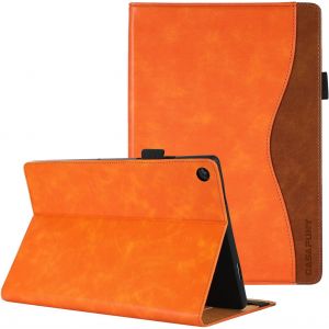 LORANKA-Coque pour Lenovo Tab M10 3rd Gen 10.1 Pouces 2022 (TB-328F/TB-328X) Etui PU Cuir Housse de Protection avec Multi-Angles Support pour Lenovo Tab M10 3e G&eacute;n&eacute;ration, Orange - Neuf