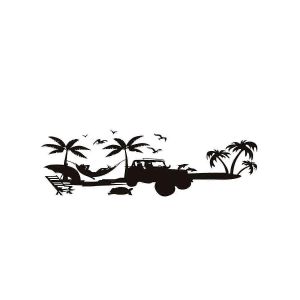 Tableau De Bord Décalcomanie Boîte À Gants Paysage De Plage Vinyle Autocollant Garniture Pour Wrangler Jl Jt 2018-2023 Accessoires - Neuf
