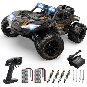 1:14 Voiture Rc Rapide Tout Terrain,Camion Rc Haute Vitesse 40 Km/H Avec Phare Led Pour Garçons,Voiture Télécommandée Tout-Terrain 2,4 Ghz 4X4,Jouet Monster Truck,2 Batteries - Neuf