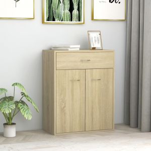 Vidaxl Buffet Chêne Sonoma 60x30x75 Cm Bois D'ingénierie - Neuf