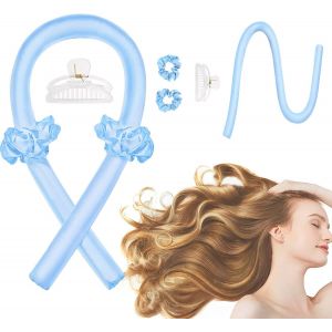 KAL-Bigoudis Cheveux Long, Boucle Sans Chaleur Boudin Cheveux Rouleau Bigoudis Cheveux Chaleur Cheveux Bouclés Femme Headband Hair Curler -Bigoudi Boucle Cheveux De Sommeil Doux, Coiffure Bricolage - Neuf