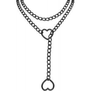 Kal-Or Slip Cha&icirc;ne Collier Pour Femme Punk Choker Pendentif Collier R&eacute;glable Cuban Link Gothique Bijoux Pour Halloween - Neuf