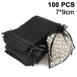 100pcs Pure de Cordon de Bijoux Sachets Sacs-Cadeaux Cordon de serrage Sac-Cadeau - Neuf