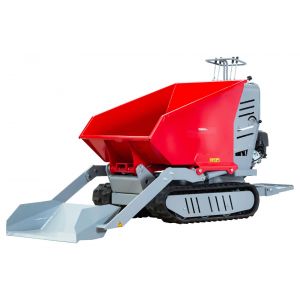 Minidumper hydrostatique &agrave; chenilles avec pelle 80kg benne basculante 500kg 9CH Torros HRD500HS - Neuf