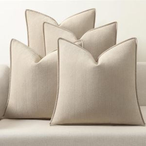 Cauc-Lot De 4 Housses De Coussin 40 X 40 Cm En Chenille, &Eacute;l&eacute;gantes Et Luxueuses Housse Coussin, Id&eacute;ales Pour D&eacute;corer Votre Canap&eacute;, Votre Lit Ou Votre Maison - Neuf