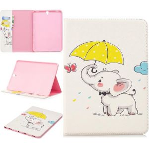 Tablet ?tui pour Samsung Galaxy Tab S3 9,7 Pouces (SM-T820/T825) PU Cuir Couverture Magn&iquest;&iquest;tique Housse Parapluie D'&iquest;&iquest;l&iquest;&iquest;phant Motif Stent Fonction Flip Cuir pour Galaxy Tab S3 9,7 - Neuf