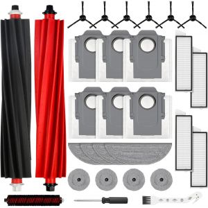 Lot De 29 Accessoires Pour Robot Aspirateur Roborock S8 Maxv Ultra, 2 Brosses Principales, 6 Sacs À Poussière, 4 Lingettes Latérales, 4 Filtres, 6 Brosses Latérales, 1 Brosse Auton[SSE7110681] - Neuf
