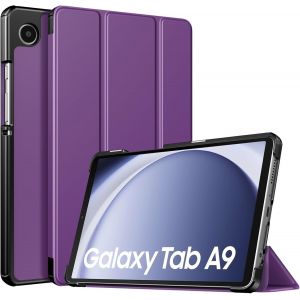 Coque Compatible Avec Samsung Galaxy Tab A9 8,7"" 2023, Étui De Protection Fin Et Léger Avec Dos En Pc Rigide Pour Samsung Galaxy Tab A9 8,7"" Sm-X110/X115/X117, Violet Foncé - Neuf