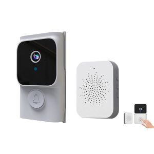 Sonnette vid&eacute;o sans fil avec carillon et surveillance par application mobile - Neuf