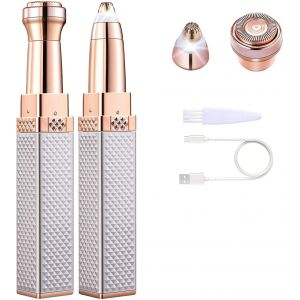 2 En 1 Rechargeable Sourcils Et Les Poils Du Visage Démaquillant Pour Les Femmes, Les Poils Du Visage Démaquillant Pour Les Femmes, Rechargeable Tondeuse Nez Pour Les Femmes, Disponibles - Neuf