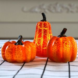 3pcs Simulation De Citrouille De Jack-O-Lanterne De L'automne Décorations De L'action De Grâces De La Récolte Décorations D'halloween - Neuf