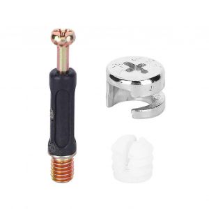 100 ensembles 3-en-1 roue excentrique pi&egrave;ce de connexion kit d'&eacute;crou &agrave; vis de meuble accessoires de quincaillerie - Neuf