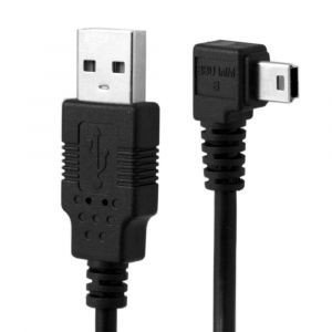 Câble De Données Mini Usb Type B Mâle 5 Broches Coudé À 90 Degrés Vers Usb 2.0 Mâle Avec Ferrite 3 M - Neuf
