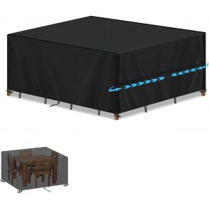 Housse Table De Jardin Exterieur Housse Salon De Jardin Exterieur Impermeable 420d Oxford Tissu Bache Table Exterieur Housses Pour Mobilier De Jardin 120x100x75cm - Neuf