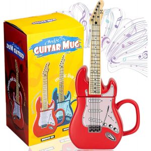 Mug En Forme De Guitare, Tasse &Agrave; Th&eacute; C&eacute;ramique, Poign&eacute;e Cr&eacute;ative Personnalis&eacute;e Pour Caf&eacute;, Lait, Cadeau, M&eacute;nage, Bureau - 450ml - Neuf