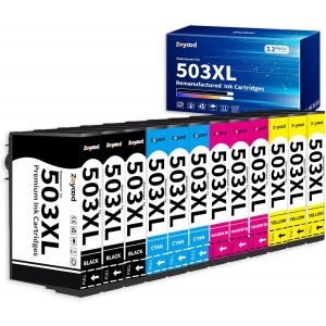 503XL Cartouches d'encre Compatible avec Epson 503XL Multipack pour Epson Expression Home XP-5200 XP-5205 XP5200 XP5205 Workforce WF-2960 WF-2965 WF2960 WF2965 WF-2960DWF (Lot de 12) - Neuf