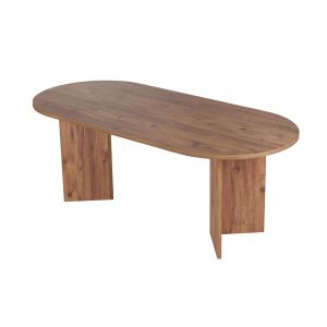 Table &agrave; manger en bois "Sabella" 200 x 90 x 75 cm - Pin atlantique - Neuf