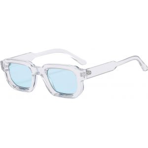 Kathlelxh-Lunettes De Soleil Rectangulaires Pour Femme Homme, Mode Vintage Petites Lunettes De Soleil Monture Carrée Protection Uv400[H88] - Neuf