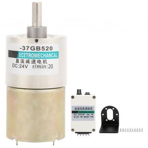 XYONG Moteur reducteur a courant continu avec regulateur de support, basse vitesse 24 V, sens horaire/antihoraire, pour micro-machines, 20 tr/min - Neuf