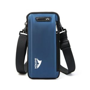 Pochette Élégante Pour Téléphone À Bandoulière Et À La Taille - Compatible Avec Les Téléphones De 7,5 Pouces, Pu/Polyester Résistant, Ceinture Et Sangle Incluses, Disponible En Bleu Ou Noir - Neuf