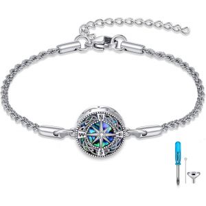 Bracelet Urne Pour Cendres En Argent Sterling - Pendentif Médaillon Pour Femme, 18 Cm, Argent Sterling, No Gemstone - Neuf