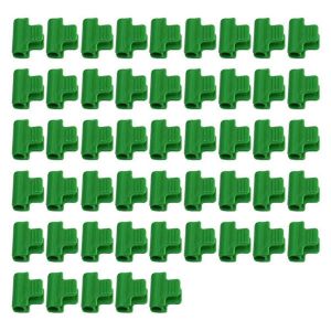 50pcs Serre-Serrage,Colliers De Serrage Pour Piquets De Plantes De 16mm,Clips De Couverture De Rang&eacute;e,Cerceaux De Jardin,Clip De Jardin - Neuf